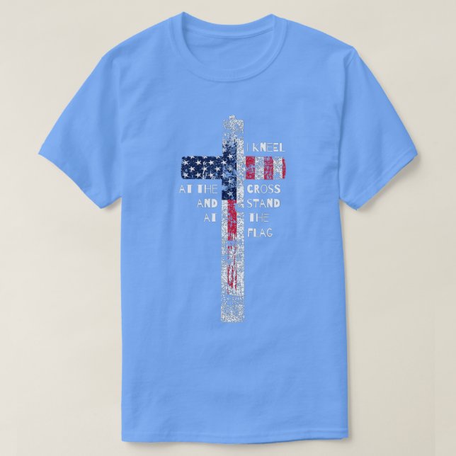 I Kneel vid Kor och ställ vid Flagga Wom T Shirt (Design framsida)