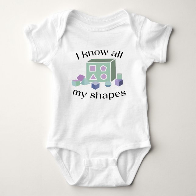 I know all shapes  t shirt (Framsida)