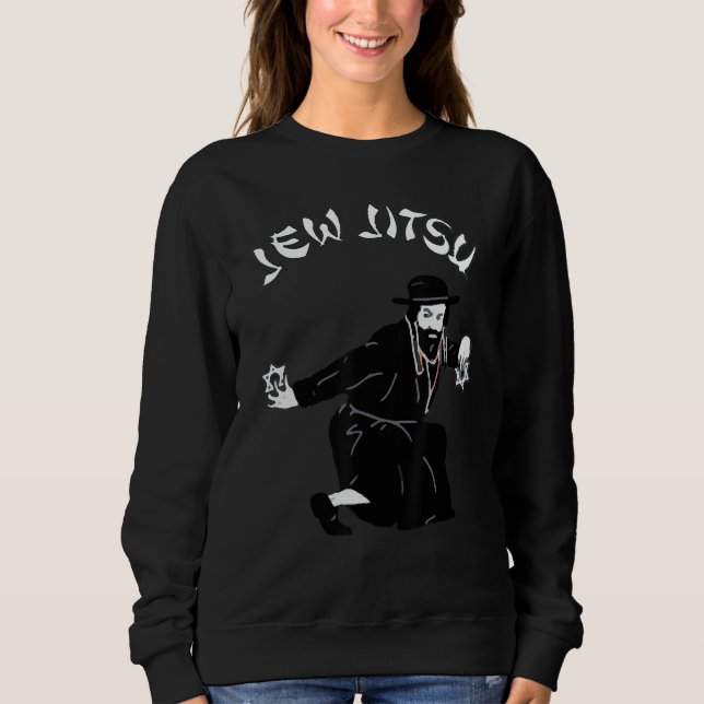 I KNOW JEW JITSU Jews Jewish Hebrew Israel Shabbat T Shirt (Framsida)