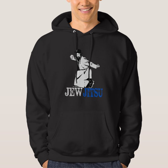 I Know JewJitsu  Rabbi Horah Dance Jiu Jitsu Jewis Hoodie (Framsida)