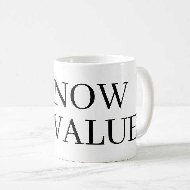 I know my value coffee mug gift kaffemugg (Framsida höger)