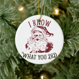 I know what You did Vintage Chistmas Julgransprydnad Keramik