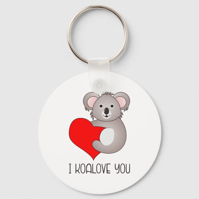 I Koalove You Koala Ord Nyckelring (Framsida)