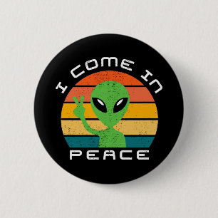 I Kom i Peace Alien Space Knapp