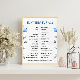 I Kristus är jag – Bibelvers om kristen identitet Poster