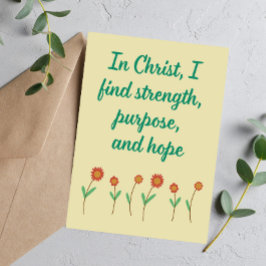 I Kristus hittar jag en stark kristen bekräftelse Julkort