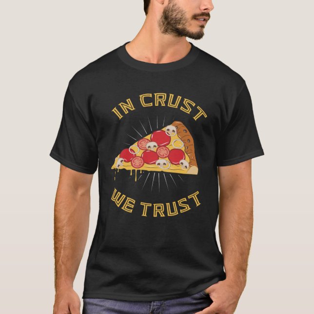 I krust litar vi på att Pizza Ord Game säger T Shirt (Framsida)