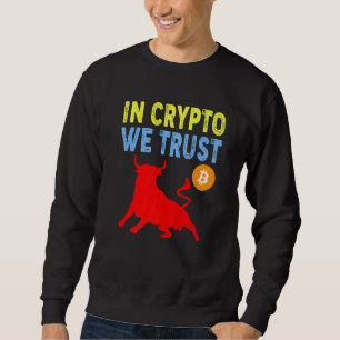 I Krypto Vi Litar Bitcoin Handel & Mining Tillgång Lång Ärmad Tröja