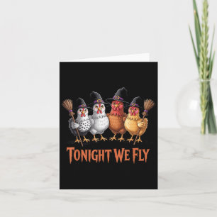 I kväll är vi Fly Lny Witch Chicken Halloween Mana Kort