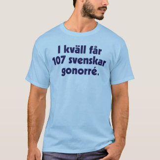 I kväll får 107 svenskar gonorré tee