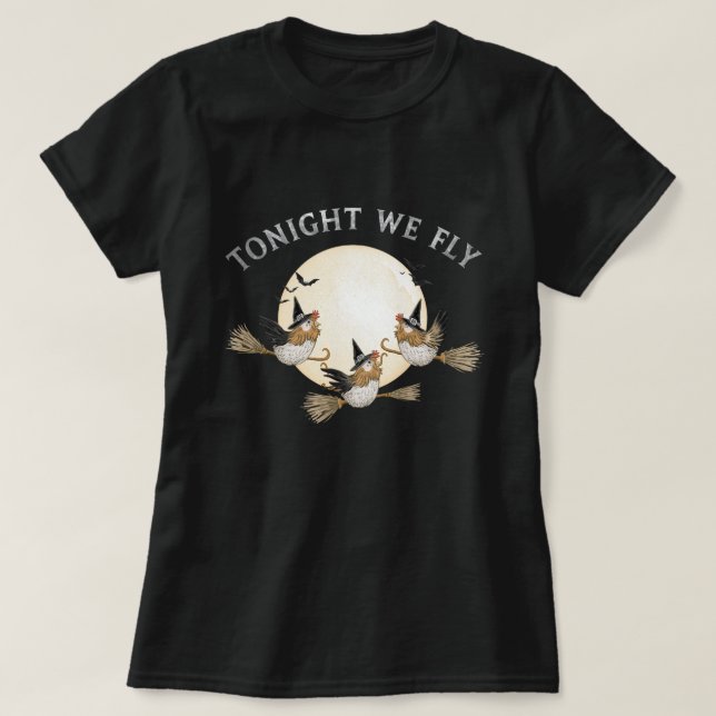 I KVÄLL FLY: Whimsique Chicken Artwork T Shirt (Design framsida)