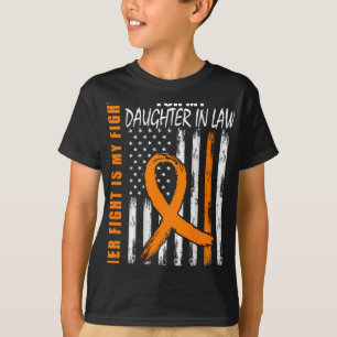 I lag Många Sclerosis Awareness, Flagga on Bac T Shirt