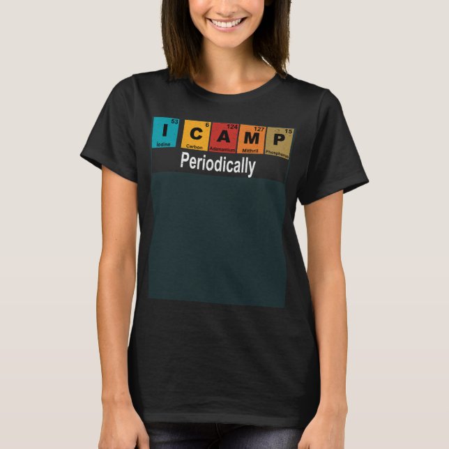 I Lager Periodic Camping Science T Shirt (Framsida)