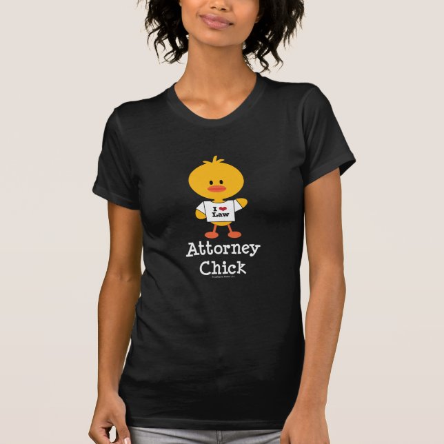 I lager skjorta för advokatchick t-shirt (Framsida)