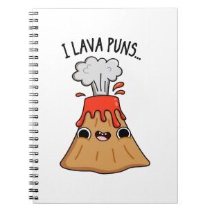 I Lava Puns Funny Geology Volcano Pun Anteckningsbok