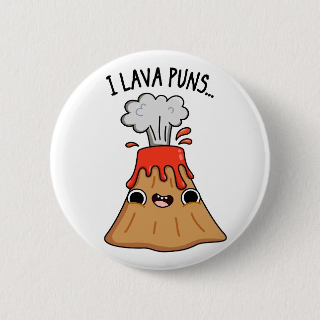 I Lava Puns Funny Geology Volcano Pun Knapp (Framsida)