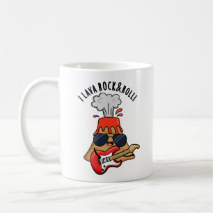 I Lava Rock and roll Funny Volcano Pun Kaffemugg