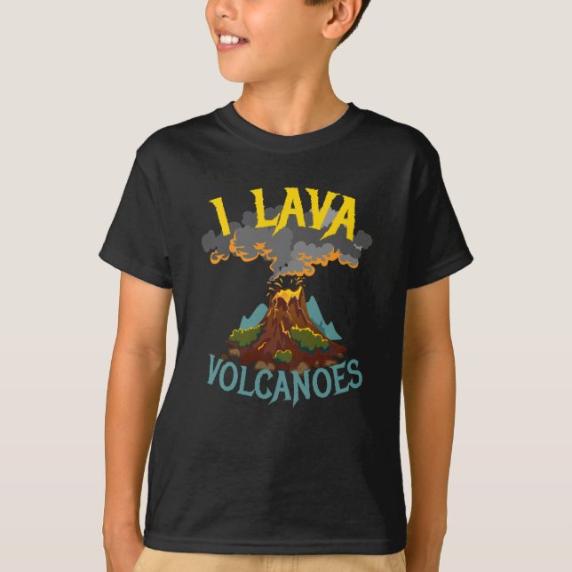 I Lava Volcanoes Volcano Geologist T Shirt (Framsida)