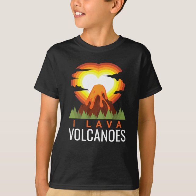I Lava Vulkaners Volcano Geolog T Shirt (Framsida)