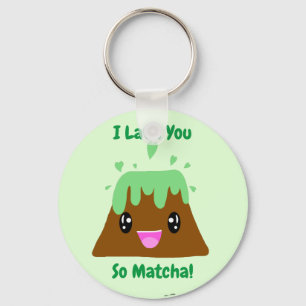 I Lava You Matcha Kawaii Grönt Tea Lava Cake Nyckelring