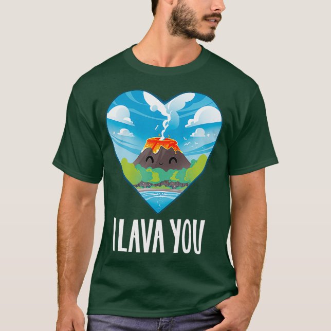 I Lava You Valentines day-årsdagen T Shirt (Framsida)