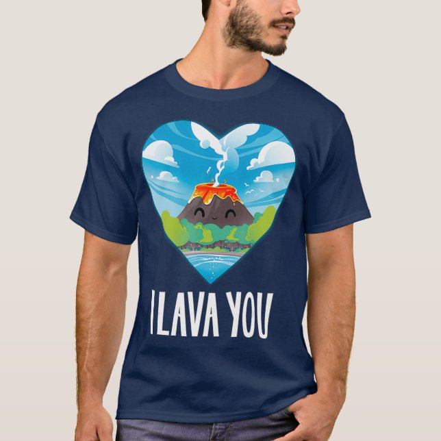 I Lava You Valentines day-årsdagen T Shirt (Framsida)