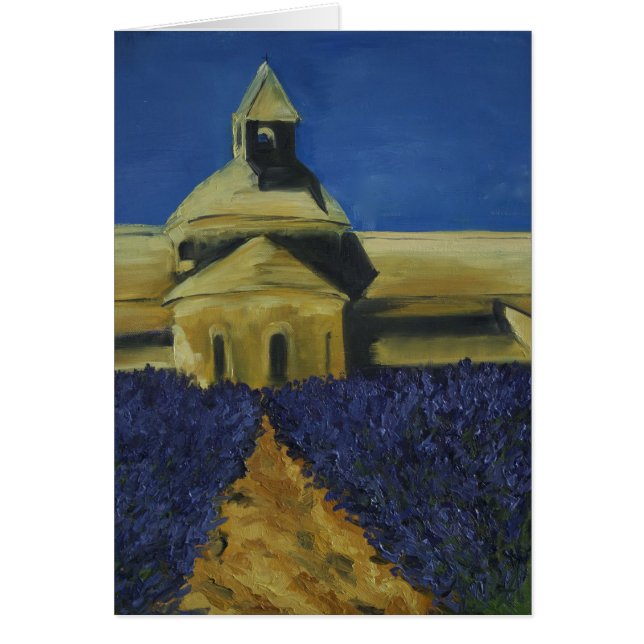 I lavendelen på den Sénanque abbeyen Hälsningskort (Framsidan)