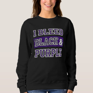 I Ledig Black & Lila Sports Team Game Day 1 T Shirt