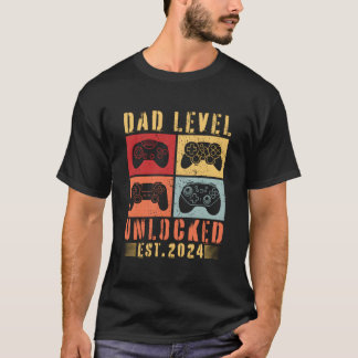I Leveled Up To Dad 2024 Promoted To Daddy Level U T Shirt