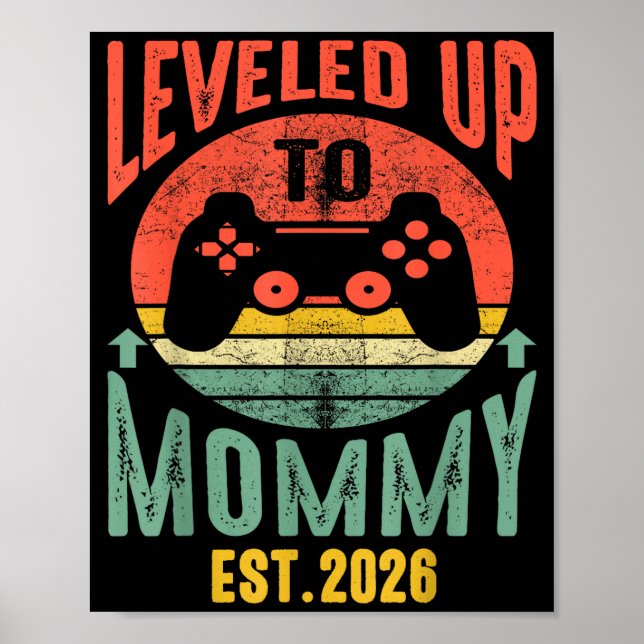 I Leveled Up To Mommy 2026 Pregnancy Announcement  Poster (Framsidan)