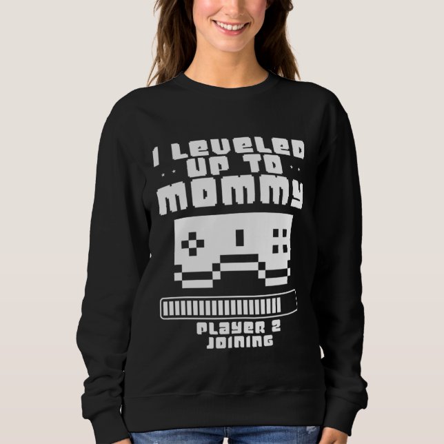 I Leveled Up To Mommy Video Game Player Gamer Moth T Shirt (Framsida)