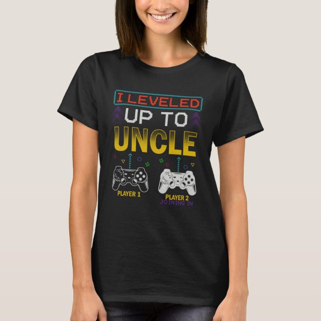 I Leveled Up To Uncle 2023 New Family Promoted To  T Shirt (Framsida)