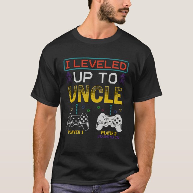 I Leveled Up To Uncle 2023 New Family Promoted To  T Shirt (Framsida)