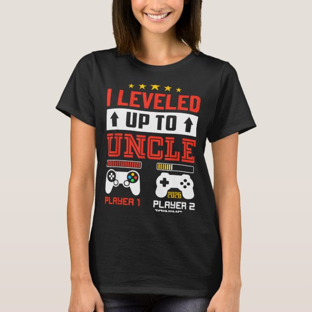I Leveled Up To Uncle 2026 I'm Going To Be Uncle 2 T Shirt (Framsida)