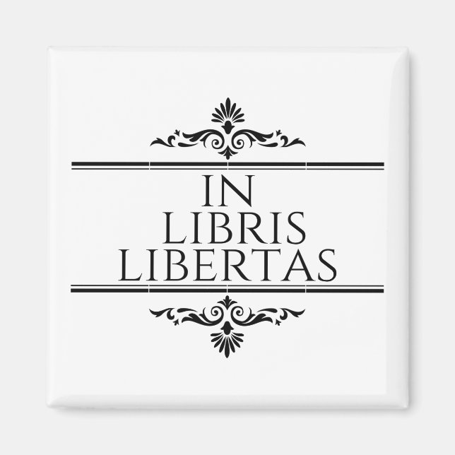 I Libris Libertas - i Bokar Freedom Magnet (Framsidan)