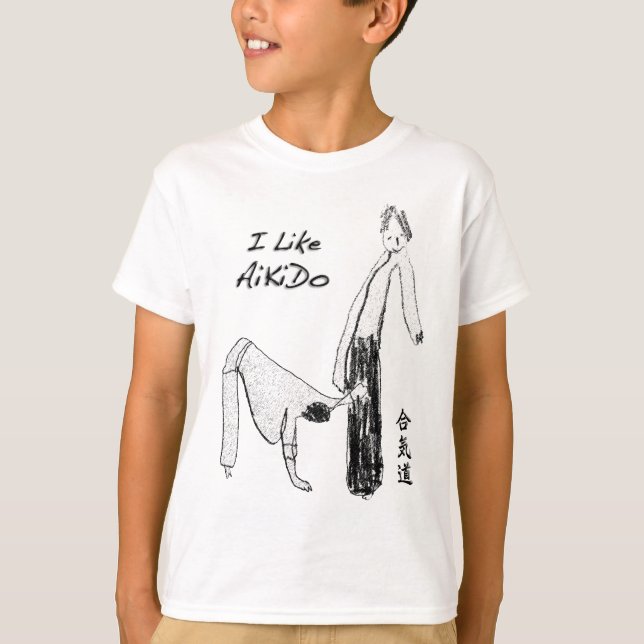 I like Aikido - Sankyo Tee Shirt (Framsida)