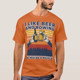 I Like Beer Rowing Beer Drinking T Shirt