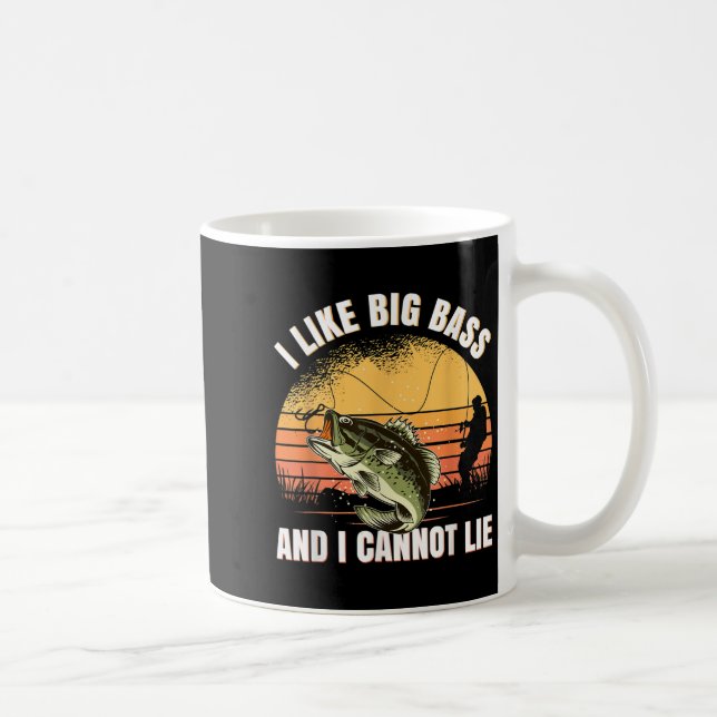 I Like Big B And I Cannot Lie Fishing  Kaffemugg (Höger)
