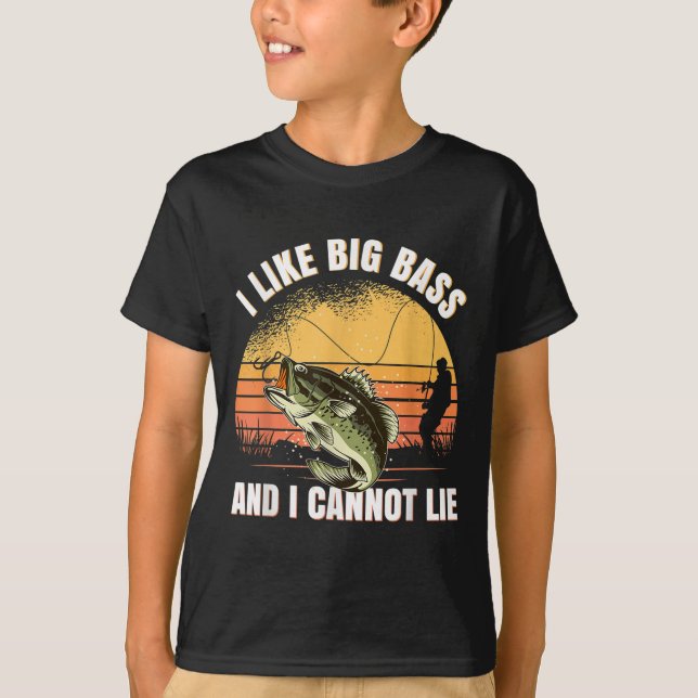 I Like Big B And I Cannot Lie Fishing  T Shirt (Framsida)