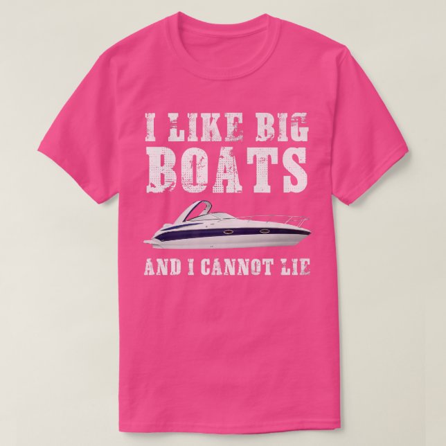 I Like Big Boats Funny Boating  T Shirt (Design framsida)