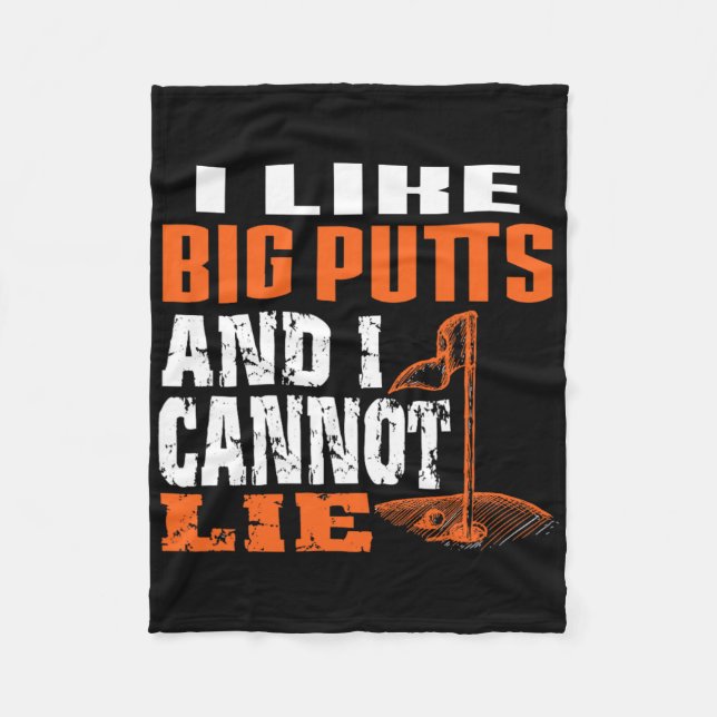 I Like Big Putts And I Cannot Lie Funny Golf 1  Fleecefilt (Framsidan)