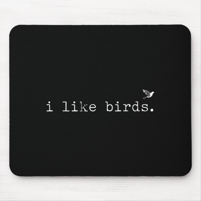 I Like Birds Funny Minimalist Birdwatching Introve Musmatta (Framsidan)