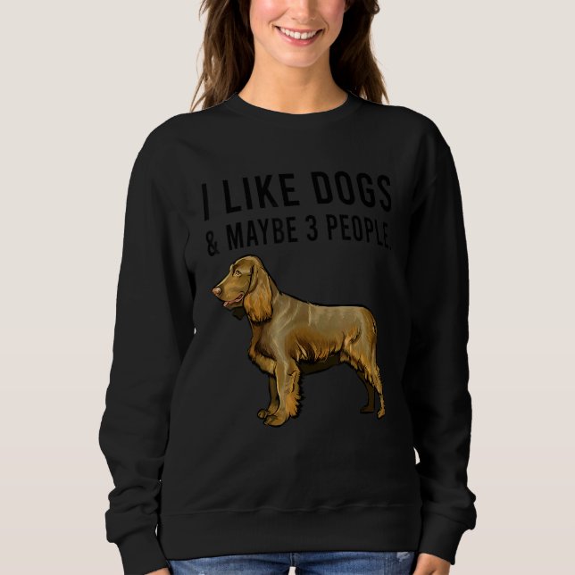 I Like Boykin Spaniel Dogs And Maybe 3 People T Shirt (Framsida)