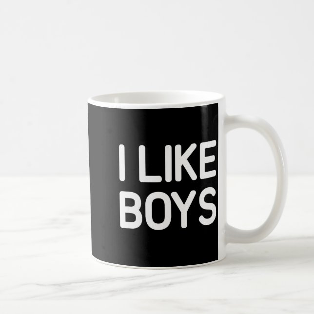 I Like Boys Funny Jokes Sarcastic  Kaffemugg (Höger)