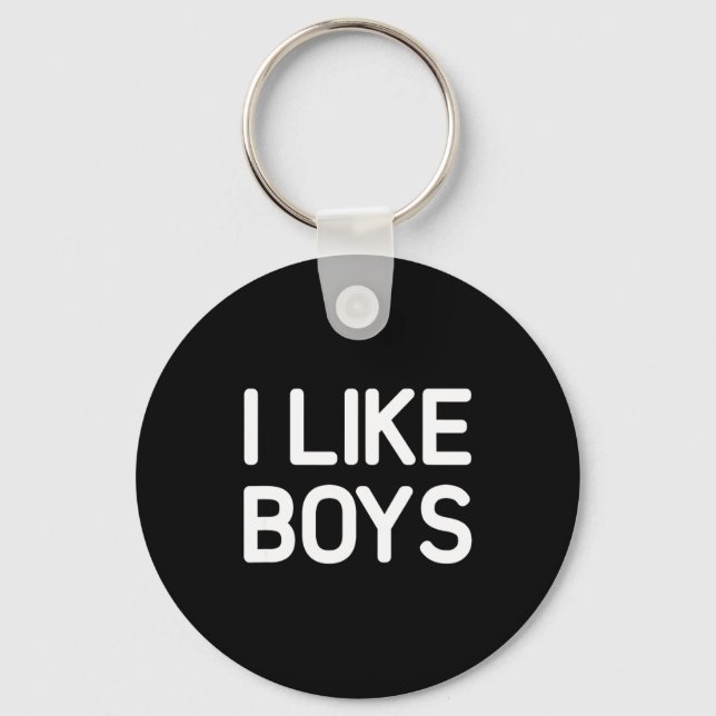 I Like Boys Funny Jokes Sarcastic  Nyckelring (Framsida)