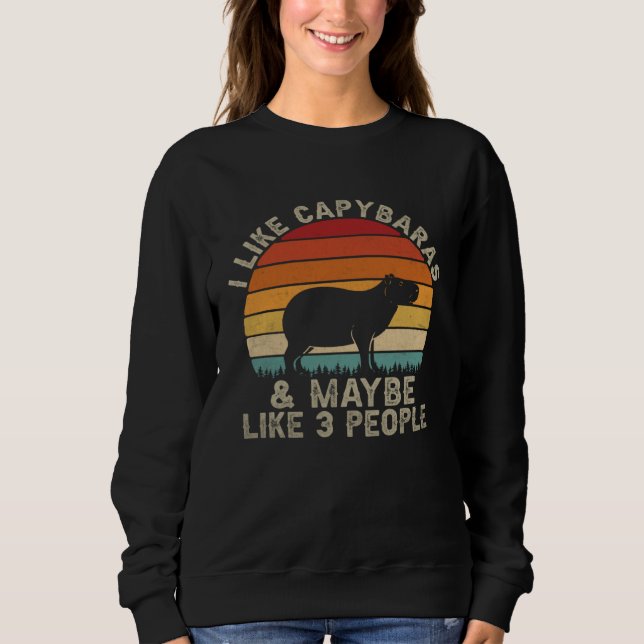 I Like Capybaras and Maybe like 3 People  capybara T Shirt (Framsida)