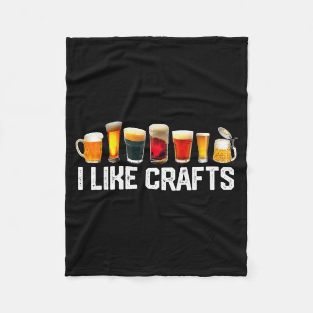 I Like Crafts Craft Beer Microbrew Hops Funny Gift Fleecefilt (Framsidan)