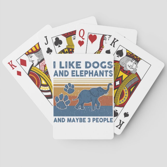 I Like Dogs And Elephants And Maybe 3 People Casinokort (Baksidan)