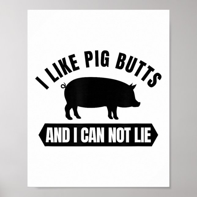 I Like G Butts And I Cannot Lie Funny Bbq Grilling Poster (Framsidan)