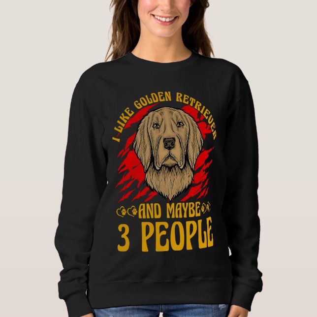 I like Golden Retriever and maybe 3 People Dog  Sa T Shirt (Framsida)